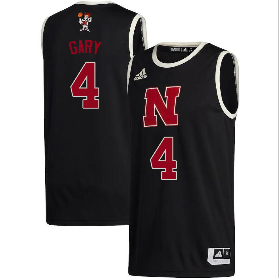 Men #4 Juwan Gary Nebraska Cornhuskers College Basketball Jerseys Sale-Black